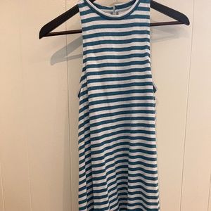 Ann Taylor Loft Cotton beach A line striped dress XS